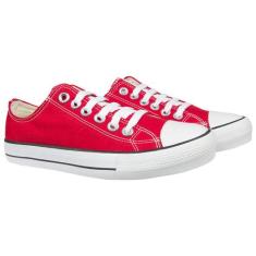 Tênis Old Star Tradicional Vermelho Casual Unissex Confortavel - West 
