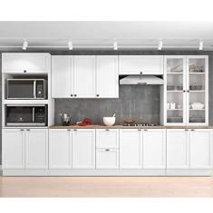 Cozinha Completa 6 Peças 15 Portas 2 Gavetas com Paneleiro Unna Espresso Móveis