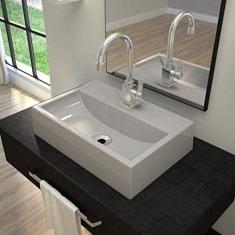 Cuba de Apoio para Banheiro Q45W Retangular Compace Cinza