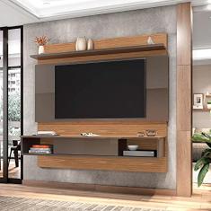 Painel Napoles 180 Cm Sala Para Tv até 55 Polegadas Cinza Perola/noce