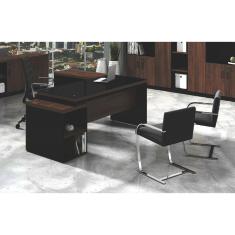 Mesa Executiva Web40 Vidro Fumê c/ - 3 Gav - Marsala / Pr