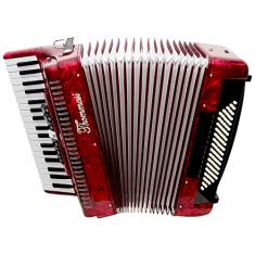 Acordeon 80 Baixos 37 Teclas TA 8009 Vermelho Thommasi