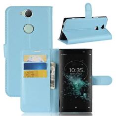 Capa para Sony XA2 Plus, carteira flip de couro PU premium com compartimento para cartão, suporte e fecho magnético [capa interior à prova de choque de TPU] Compatível com Sony XA2 Plus
