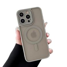 Hocase Capa para iPhone 15 de 6,1 polegadas, [compatível com carregamento magnético sem fio] Capa protetora fina fosca translúcida rígida à prova de choque [proteção contra quedas de grau militar] -