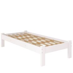 Cama Solteiro Turca New Madeira Maciça Cor Branco