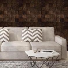 Papel De Parede Madeira Tocos Ébano Autocolante Sala Quarto - LRP