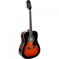 Violao Eletroacustico Dreadnought FOLK ACO GD-1 3 Tone Sunburst Gianni