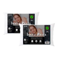 Travesseiro Sonolin Íons de Prata 50x70cm Branco - 2 Unidades