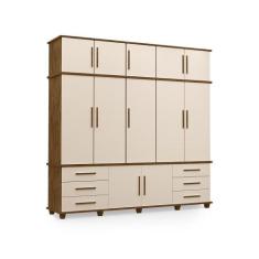 Guarda-Roupa com 5 Portas Berlim Malbec Off White - CasaH