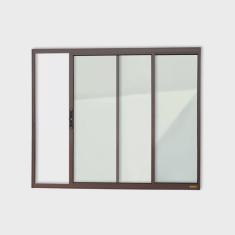 Janela Confort 2 Folhas Vidro Liso 100cm x 120cm Brimak