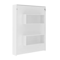 Cama Retrátil de Parede Articulada Casal 147,2x198,5cm Branca Tecnomobili CM8016 Nichos