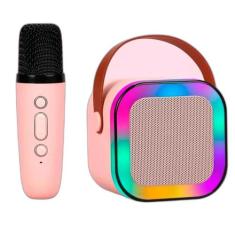 Caixinha Som Karaokê Infantil Microfone Sem Fio Bluetooth - Relet