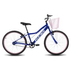 Bicicleta Infantil Feminina Aro 24 KOG Alumínio Com Cestinha-Feminino