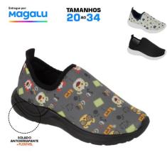 Calce Fácil Menino Infantil Tênis Estampa Bichinhos criança Solado Esc
