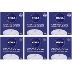 Sabonete em Barra Corporal Nivea - Creme Care 90g 6 Unidades