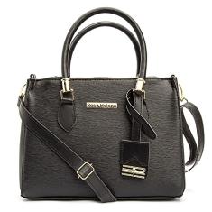 Bolsa Handbag Feminina Fecho em Zíper com Alças de Mão Fixas e Transversal