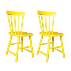 Conjunto 2 Cadeiras Dalas Amarela - única