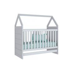 Berço / Mini Cama Infantil Montessoriano 2 Em 1 Branco - Henn