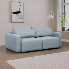 Sofá Essence Retrátil 2 Lugares 180cm Tecido Pet Friendly CabeCasa MadeiraMadeira Verde