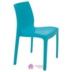 Cadeira Tramontina Alice Polida Sem Braços Em Polipropileno Azul