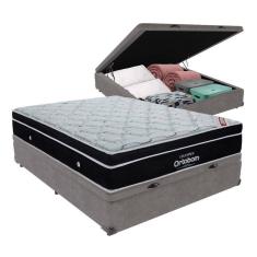 Cama Box Casal Baú Colchão Ortobom Elegant Molas Ensacadas