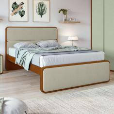 Cama Casal em Mdp/mdf 207x110cm Loop Frassino
