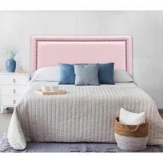 Cabeceira Estofada Reta Luxo com Tachas - Queen