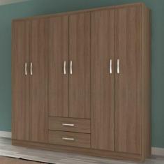 Guarda Roupa Casal 6 Portas 2 Gavetas Atalaia Evidência Móveis, Demoli