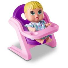 Boneca Bebê Coleção Best Friends Cadeirão Milk Brinquedos, Loira