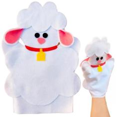 Fantoche bíblico ovelha feltro - BRINQUE E LEIA