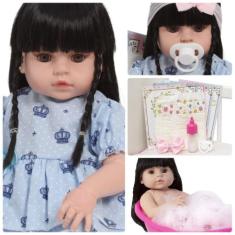 Boneca Bebê Reborn Valtentina Recém Nascida Com Acessórios - Cegonha R