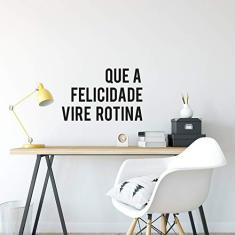 Adesivo Parede Quarto Frase Felicidade