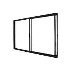Janela De Correr Abertura Direita Exclusiva 2 Folhas Vidro Liso 100x120cm Crv Portas E Janelas Preto