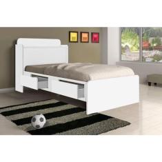 Cama Tamires Solteiro 0,88cm Branco - Cambel