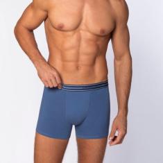 Cueca Lupo Boxer Algodão com Elastano 523-003, Azul, P