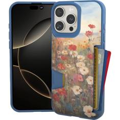 Smartish® Capa carteira para iPhone 16 Pro Max - Wallet Slayer Vol. 1 [fina + protetora] Suporte para cartão de crédito - Capa com compartimento oculto testada contra quedas compatível com Apple