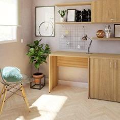 Mesa Reta Corp 25mm 110 cm Bramov Móveis Carvalho Mel