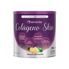 Colágeno Skin Sabor Abacaxi Com Hortelã - 300G  Sanavita
