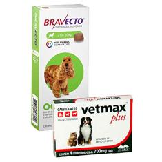 Bravecto Antipulgas Caes 10 A 20kg + Vermifugo Vetmax