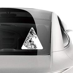 DIYthinker Plantas de flores preto branco arte grão contorno adesivo carro motocicleta bicicleta bagagem decalque