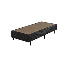 Base Box Bordado Solteiro 78x188x40cm Somiê Ecoflex Preto