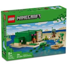 Lego Minecraft 21254 A Casa Tartaruga de Praia 234 Peças