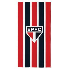 Toalha De Banho Aveludada - São Paulo Vermelho