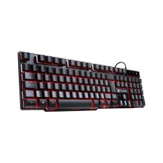 Teclado Gamer Hydra 107 Teclas + 12 Multimídia Com Led Vermelho Sensacao Tecla Mecanica - Gt702