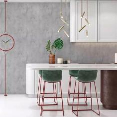 Papel De Parede Autocolante Adesivo Cimento Queimado Lavável - PAPEL E