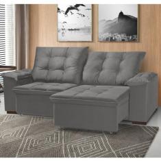 Sofá Retrátil e Reclinável 3 Lugares 230cm Cianita - Nabas Estofados