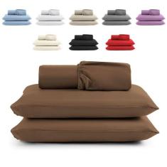 Jogo De Cama Em Microfibra Casal Padrão Com Elástico - Enxovais Casa, 