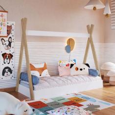 Cama Infantil Cabana Itapuã/Branco- Completa Móveis, Branco, Unisex