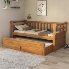 Bicama Nathalia com Gavetas na Auxiliar Marrom