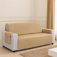 Kit Capa Protetor De Sofá Retratil Reclinável 4 Lugares King com Viés 